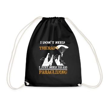 Paragliding paraglider paraglider paraglider - Drawstring Bag - black - Front