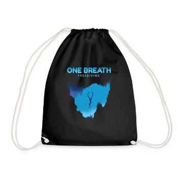 One Breath Freediving Gerätetauchen Apnoe - Turnbeutel - Schwarz - Vorne
