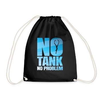 No Tank No Problem Freediving Scuba Diving Apnea - Drawstring Bag - black - Front