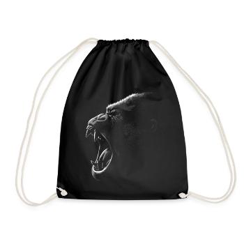 Gorilla attack - Drawstring Bag - black - Front