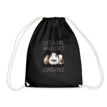 Fille de cochon d'Inde - Sac de sport léger - noir - Devant