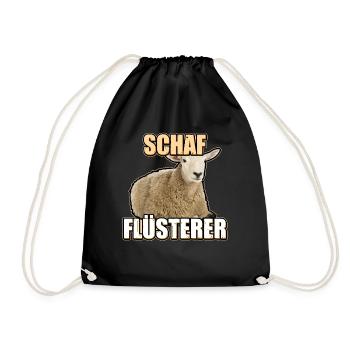 Schaf Flüsterer Landwirt Schafe - Turnbeutel - Schwarz - Vorne