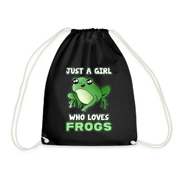 Juste une fille qui aime Froges Frog - Sac de sport léger - noir - Devant