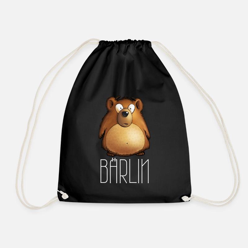 Capital Berlin Bear Bärlin - Drawstring Bag - black