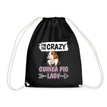 Cobaye I’m The Crazy Guinée Pig Lady - Sac de sport léger - noir - Devant