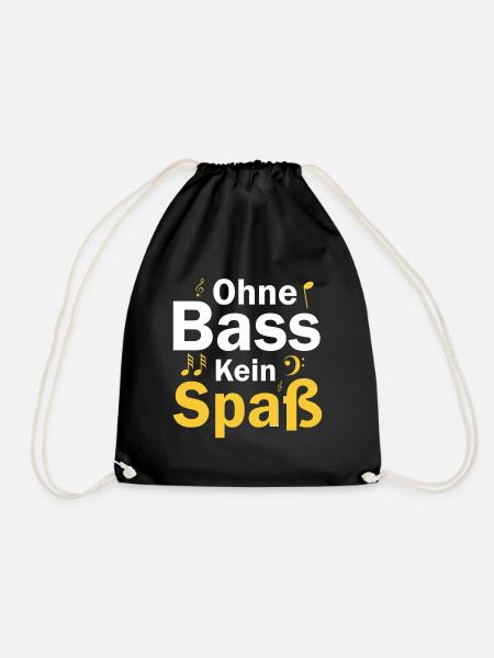 Kein Spaß ohne Bass - Turnbeutel - Schwarz
