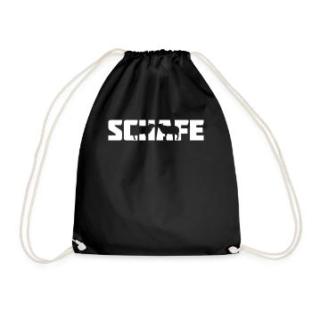 SCHAFE - Turnbeutel - Schwarz - Vorne