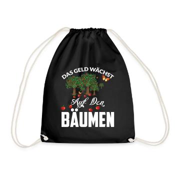 DAS GELD WÄCHST AUF DEN BÄUMEN - Turnbeutel - Schwarz - Vorne