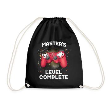 Master es Level Complete Gamer Class Of 2021 Gradua - Turnbeutel - Schwarz - Vorne