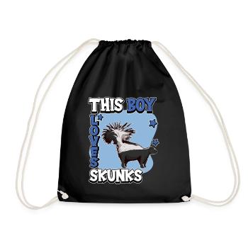 Putois This Boy Loves Skunks - Sac de sport léger - noir - Devant