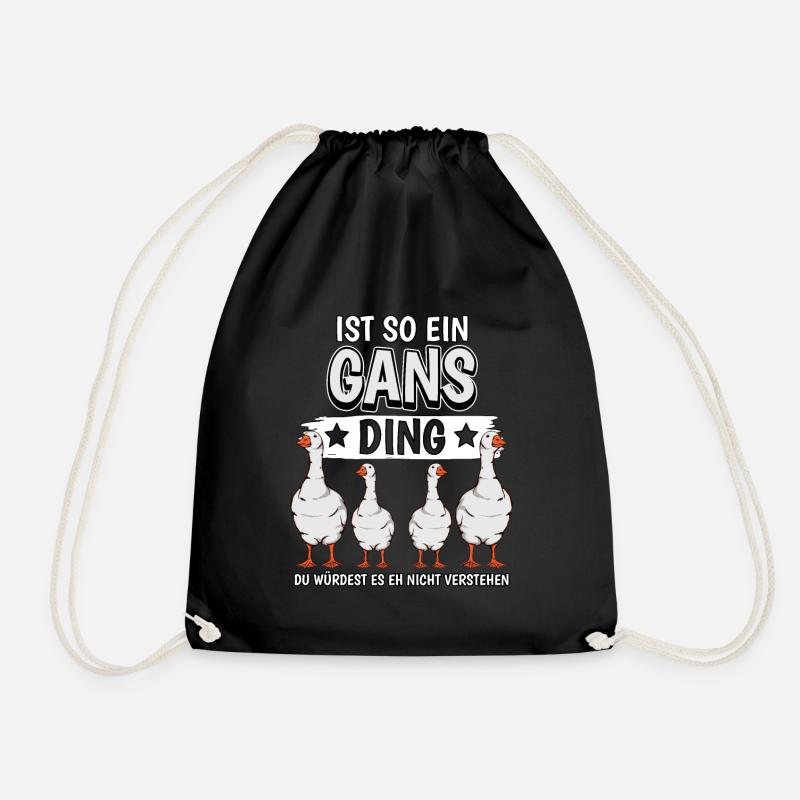 Ist so ein Gans Ding - Turnbeutel - Schwarz