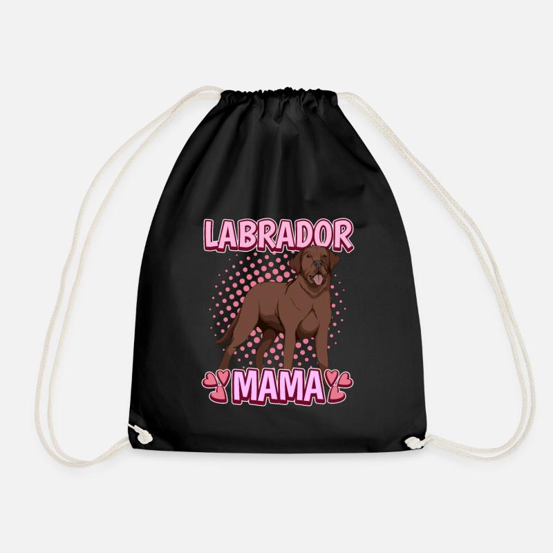 Brauner Labrador Labbi Labrador Mama - Turnbeutel - Schwarz