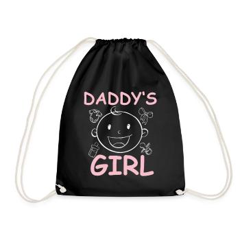Papa Girl Girl Girl Girl Daughter Fathers Day - Sac de sport léger - noir - Devant