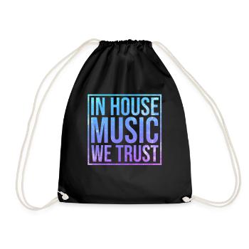 House Musik - Turnbeutel - Schwarz - Vorne