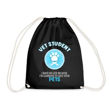 Veterinary Medicine Future Veterinarian Vet Student - Drawstring Bag - black - Front