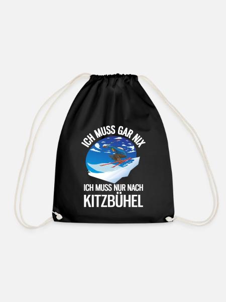 Ich Muss Gar Nix Ich Muss Nur Nach Kitzbühel Ski - Turnbeutel - Schwarz