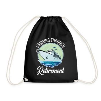 Cruising Through Retirement Cruise Pension - Drawstring Bag - black - Front
