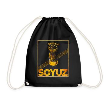 Soyuz spaceship Soviet Union - Drawstring Bag - black - Front
