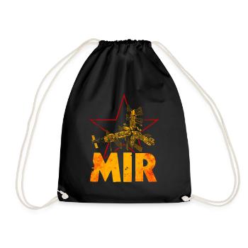 Mir Soviet Union Space Station - Drawstring Bag - black - Front
