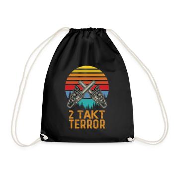 2 TAKT TERROR - Turnbeutel - Schwarz - Vorne