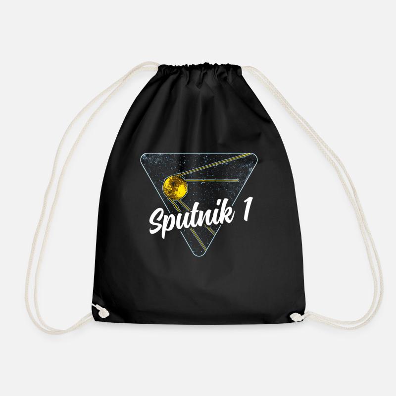 Sputnik 1 Satellit - Turnbeutel - Schwarz