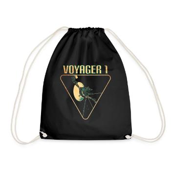 Voyager 1 Space Probe - Drawstring Bag - black - Front