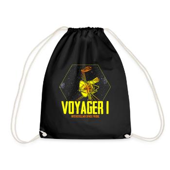 Voyager 1 - Sonde spatiale interstellaire - Sac de sport léger - noir - Devant