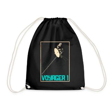 Voyager 1 Space Probe - Drawstring Bag - black - Front