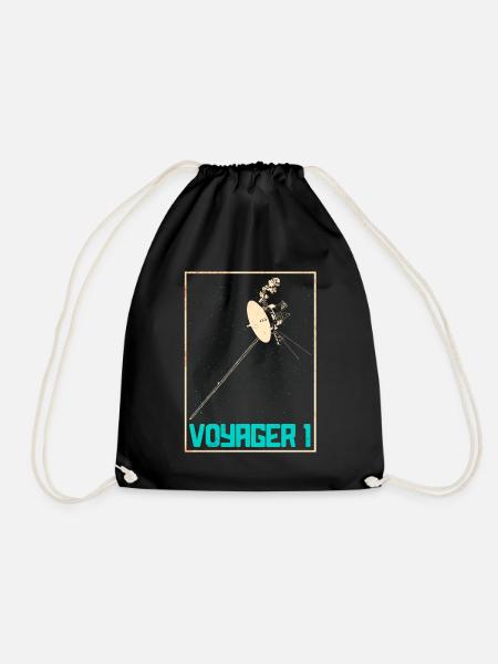 Voyager 1 Space Probe - Drawstring Bag - black
