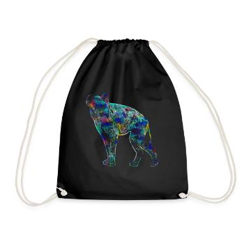 Hyena - Drawstring Bag - black - Front
