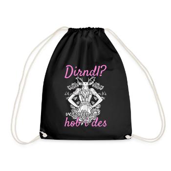 Damen Dirndl Ersatz Trachten Ersatz Bluse Kirmes - Turnbeutel - Schwarz - Vorne