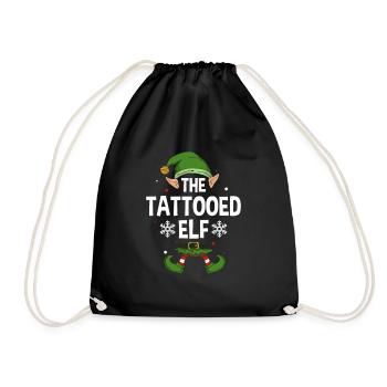 Elfe de cadeau de Noël de famille assorti de groupe - Sac de sport léger - noir - Devant