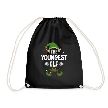 Elfe de cadeau de Noël de famille assorti de groupe - Sac de sport léger - noir - Devant