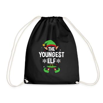 Elfe de cadeau de Noël de famille assorti de groupe - Sac de sport léger - noir - Devant