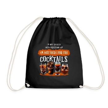 Halloween - I'm here for the cocktails - Turnbeutel - Schwarz - Vorne