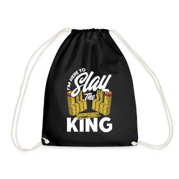 Kubb Ich bin hier, um den König zu töten Geschenk - Turnbeutel - Schwarz - Vorne