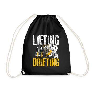 Lifting And Drifting Lustiger Gabelstapler Fahrer - Turnbeutel - Schwarz - Vorne