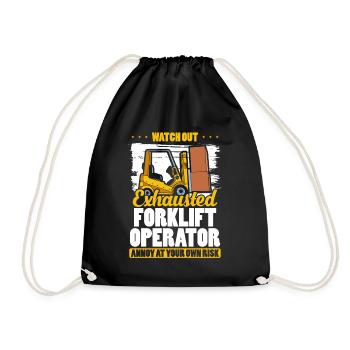 Opérateur de chariot élévateur épuisé Drôle de chariot élévateur - Sac de sport léger - noir - Devant