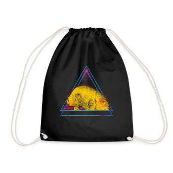 Manatee - Manatee - Drawstring Bag - black - Front