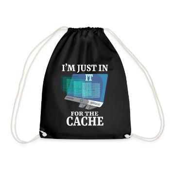 In IT For The Cache Programmer System Administrator - Drawstring Bag - black - Front