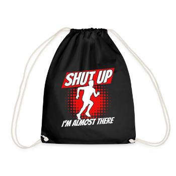 Jogging Running Runner Gift - Drawstring Bag - black - Front