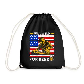 Soudeur SOUDEUR USA Cadeau patriotique - Sac de sport léger - noir - Devant