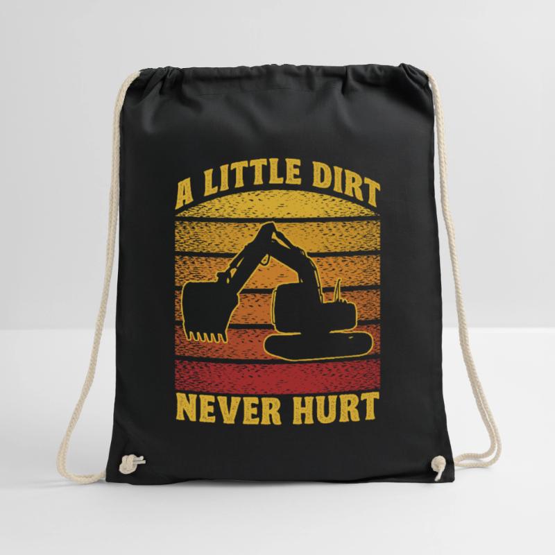 Construction Excavator Construction Worker Gift Drawstring Bag