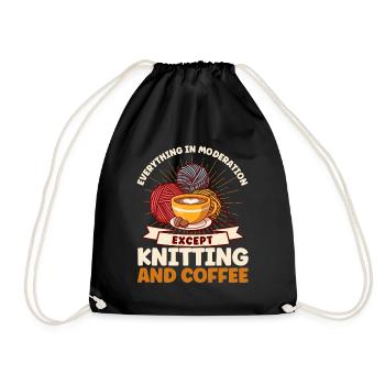 Tricot Fil Tricot TricotEr Tissu Cadeau - Sac de sport léger - noir - Devant