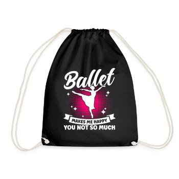 Ballerina Ballet Dancer Ballet Girls - Drawstring Bag - black - Front