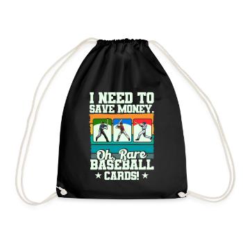 Carte de baseball Cadeau de collectionneur de cartes de baseball - Sac de sport léger - noir - Devant