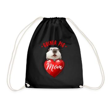 Cochon d’Inde Maman - Mère - Amour - Sac de sport léger - noir - Devant