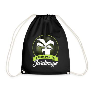 Hobbygärtner Schrebergarten Gärtner Geschenk - Turnbeutel - Schwarz - Vorne