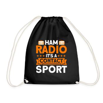 Radio amateur Code Morse diffusion radio amateur Gesche - Sac de sport léger - noir - Devant