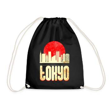 Tokio Japan Skyline - Turnbeutel - Schwarz - Vorne